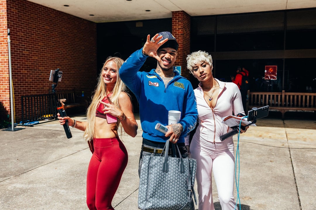 Behind-the-scenes moment at Streamer University, day 2